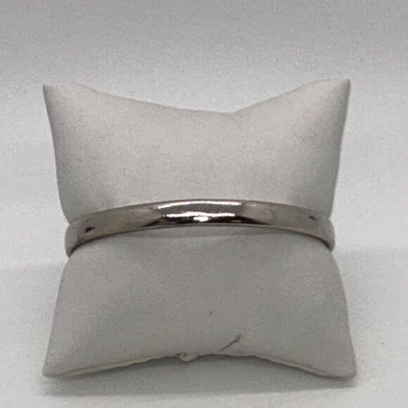 Whiting & Davis Vintage Silver-Tone Etched Floral Bangle Bracelet 7 Inch - Picture 5 of 9